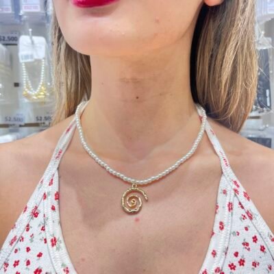 Collar Perla Espiral