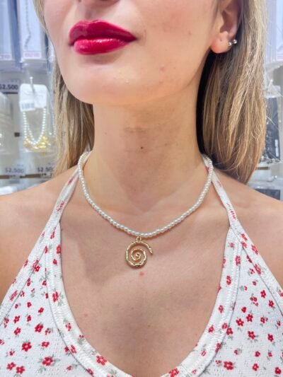 Collar Perla Espiral
