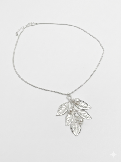 Collar Largo Laurel Plata