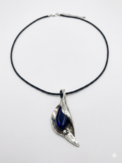 Collar largo Perla Azul
