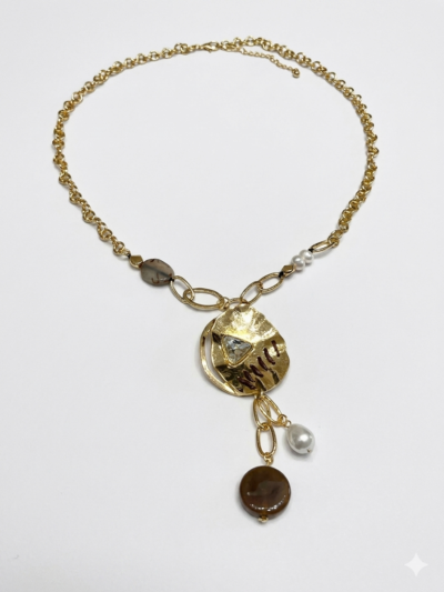 Collar Largo Dorado Play