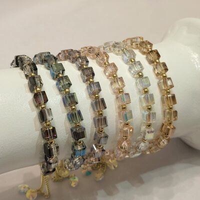 Pulsera Cristales Cubos