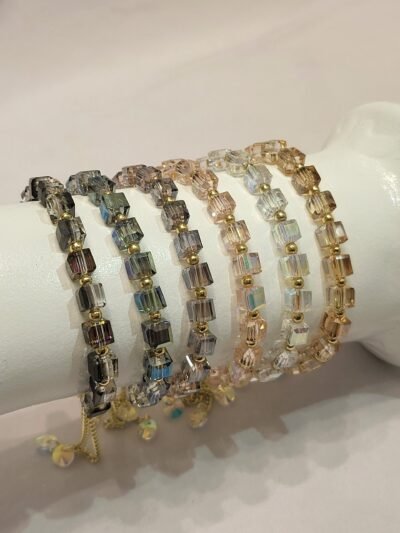 Pulsera Cristales Cubos