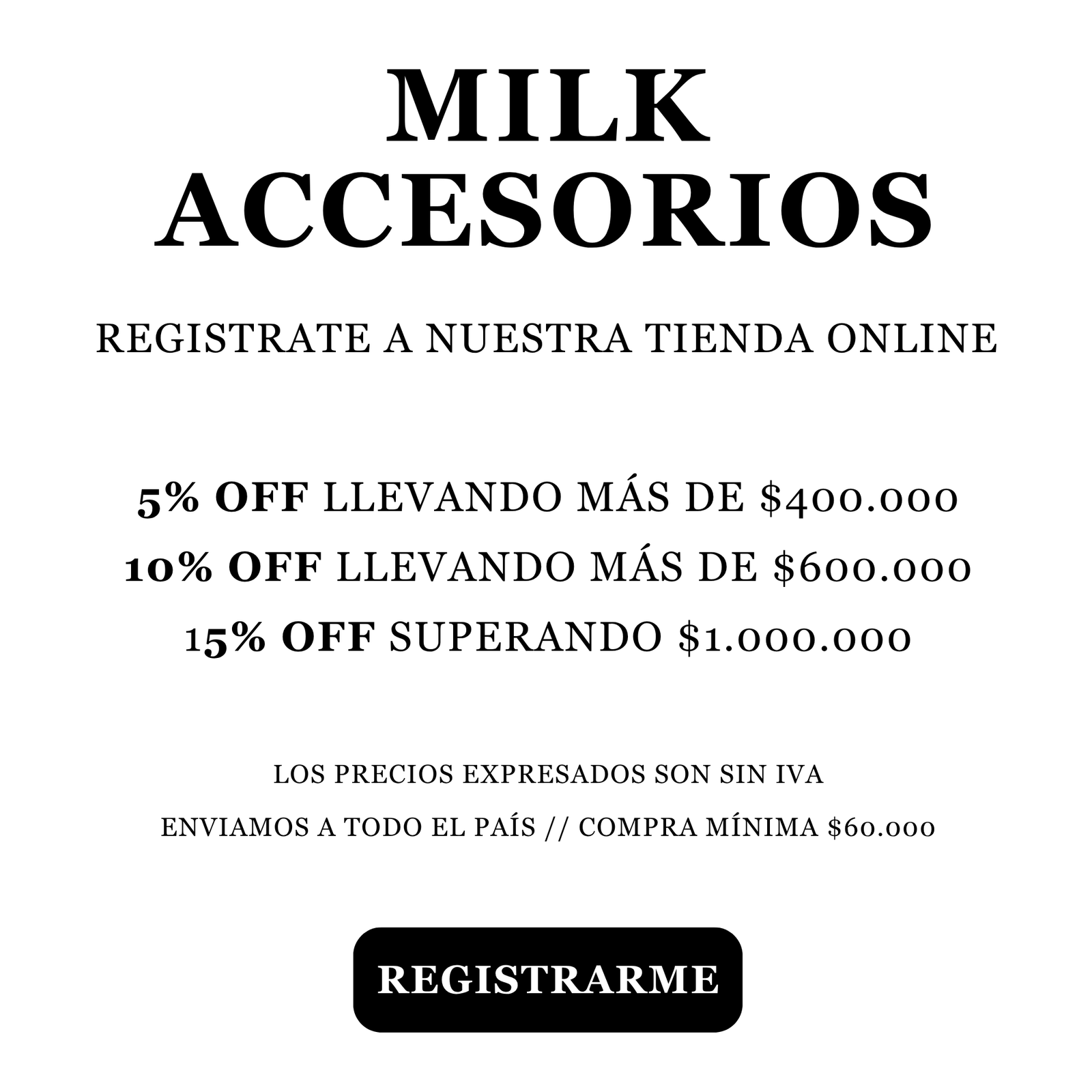 Promo Milk Accesorios