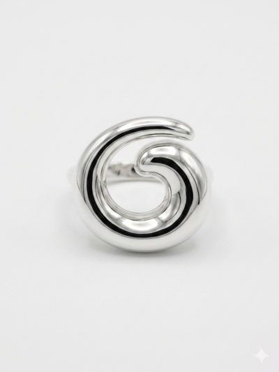 V25 02 Anillo Plata Espiral