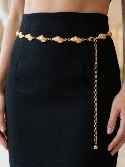 Cinturon Cadena Dorado Caracola